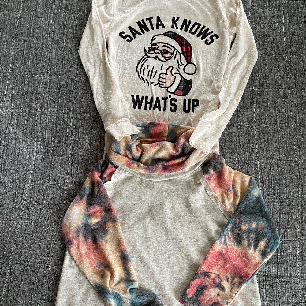 Girls size 10 long sleeved tops